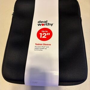 Black Tablet Sleeve for 12" Devices